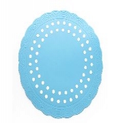 藍白相間硅膠餐桌墊，防滑隔熱墊子_硅膠廚具